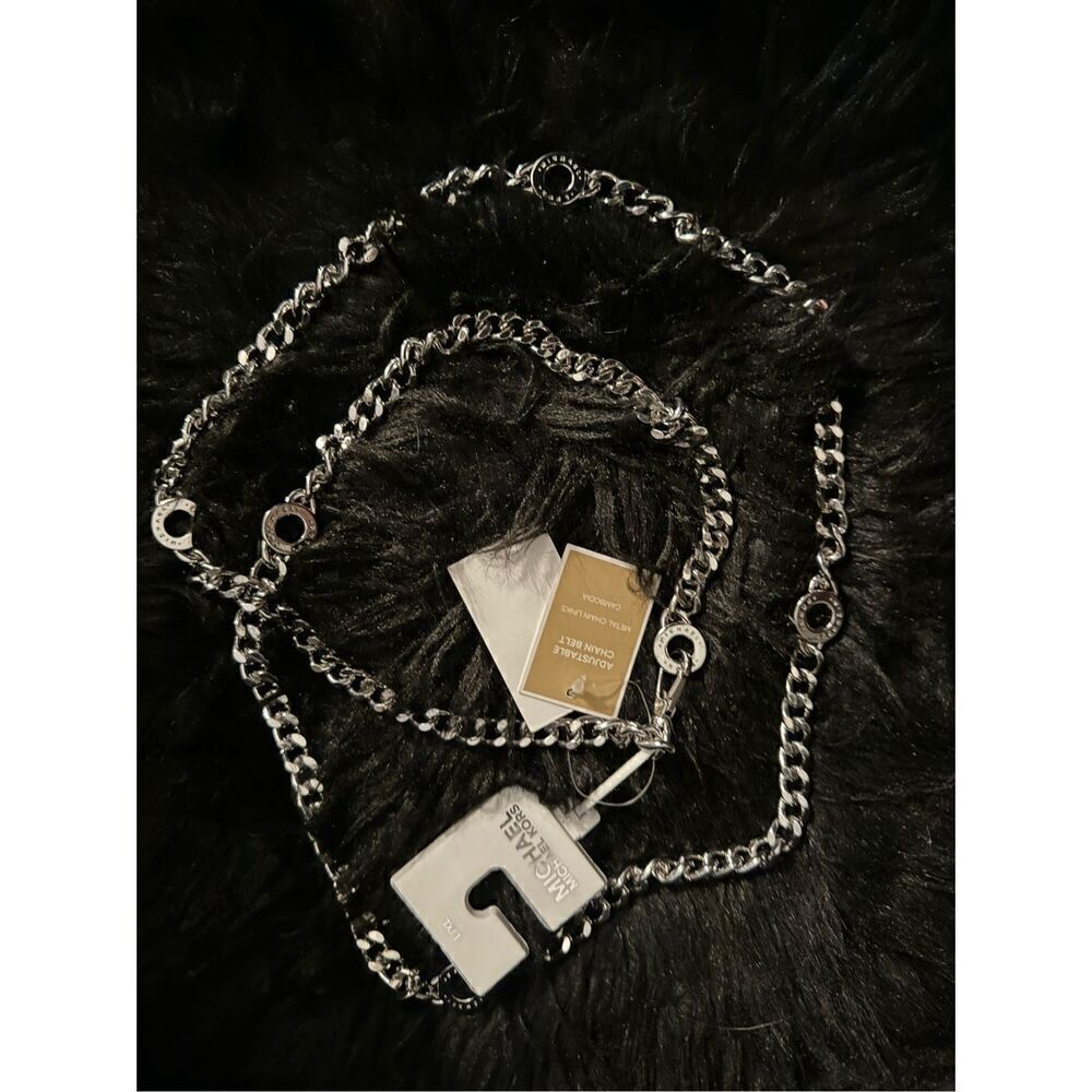 Michael kors mk circle curb chain belt/necklace/strap L/XL NWT - Picture 2 of 11